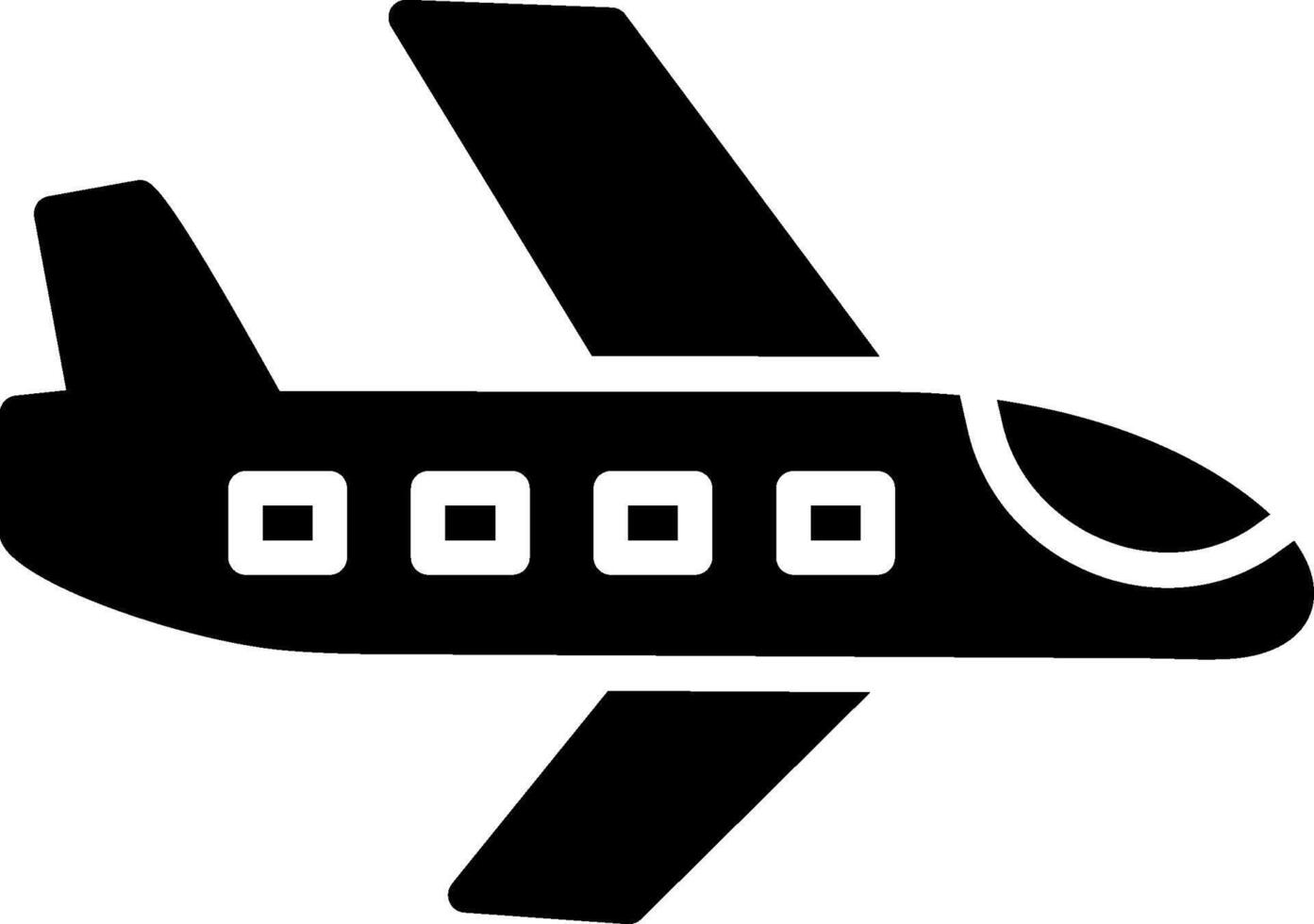 Plane Glyph Icon Design vector