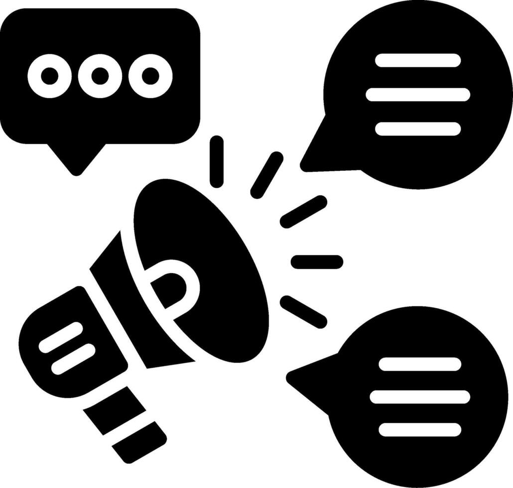 Propaganda Glyph Icon Design vector