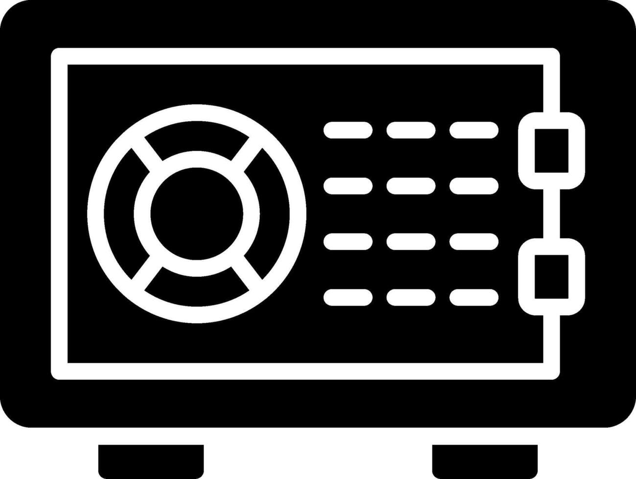 Safe Box Glyph Icon Design vector