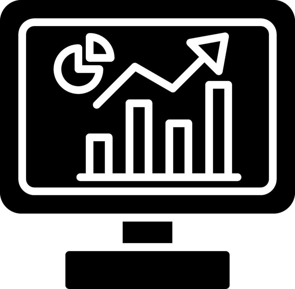Business Analyst Glyph Icon Design vector