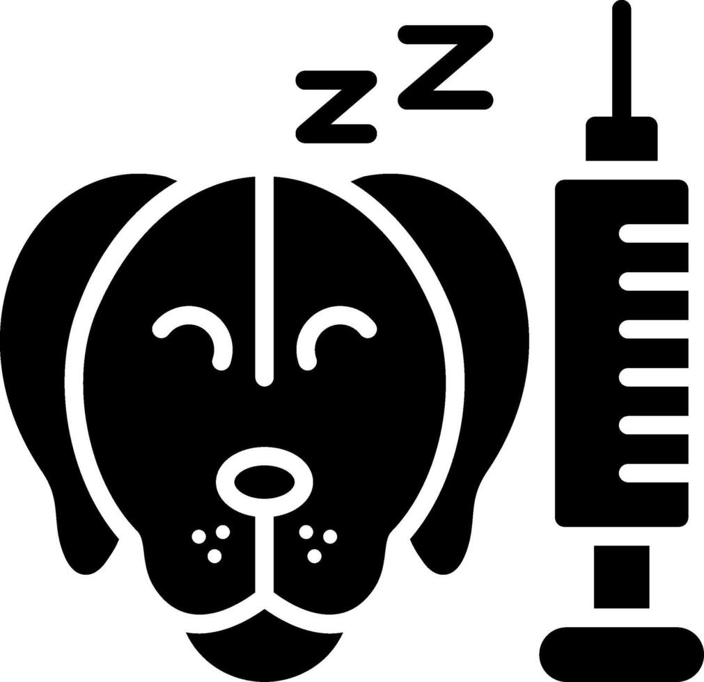 Anesthesia Glyph Icon Design vector