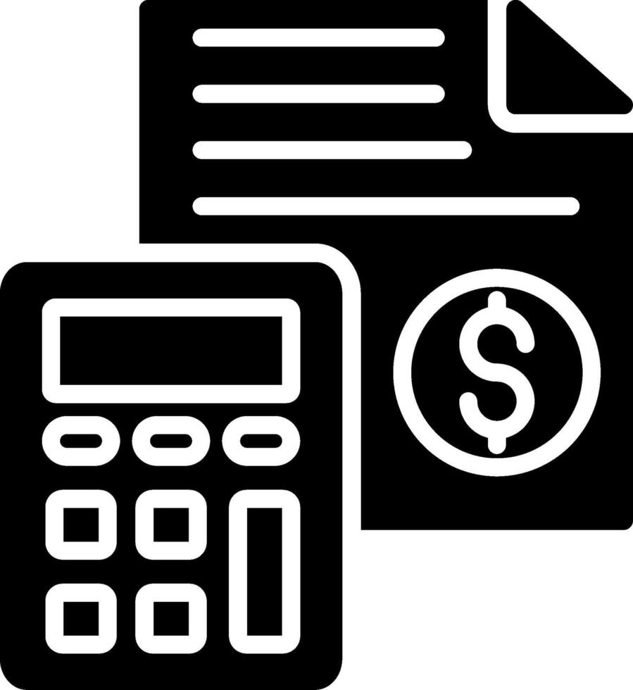 Accounting Glyph Icon Design vector