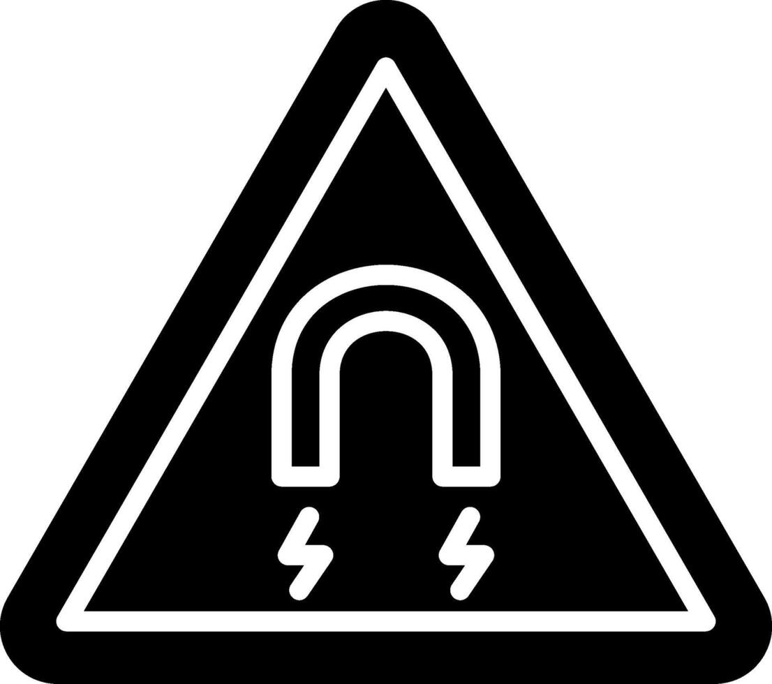 Magnetic Glyph Icon Design vector