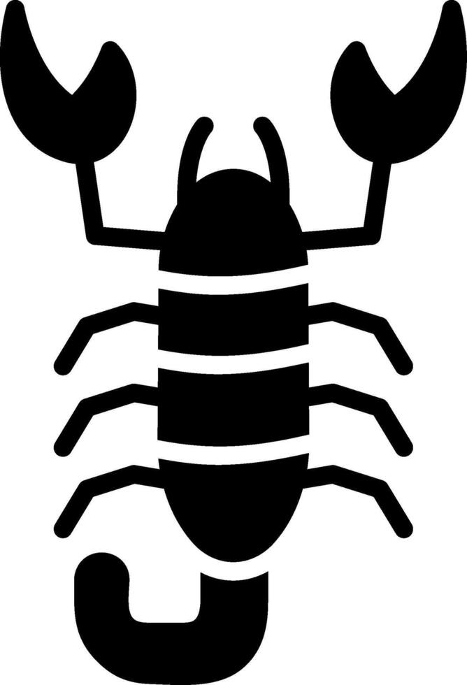 Scorpion Glyph Icon Design vector