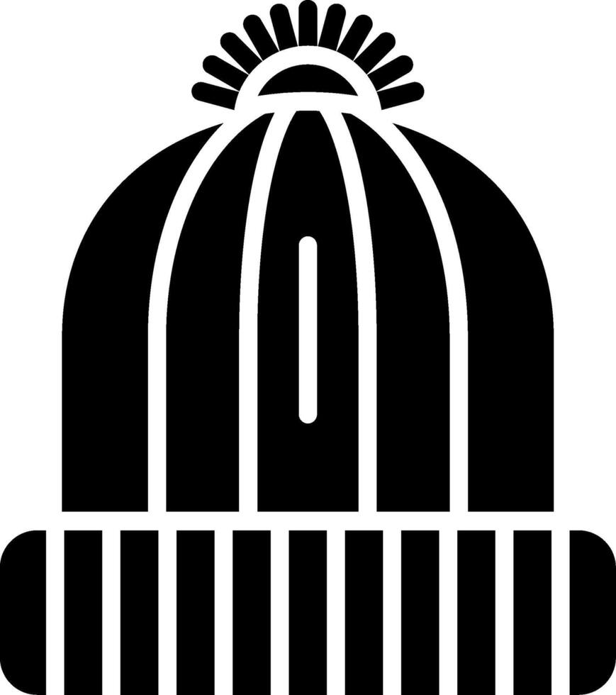 Beanie Glyph Icon Design vector