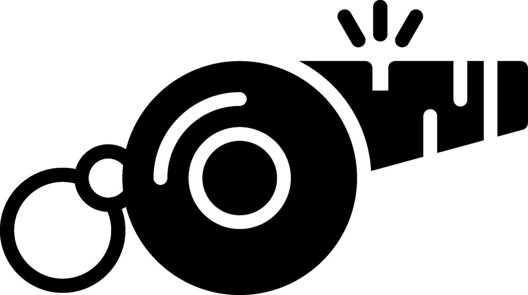 Whistle Glyph Icon Design vector