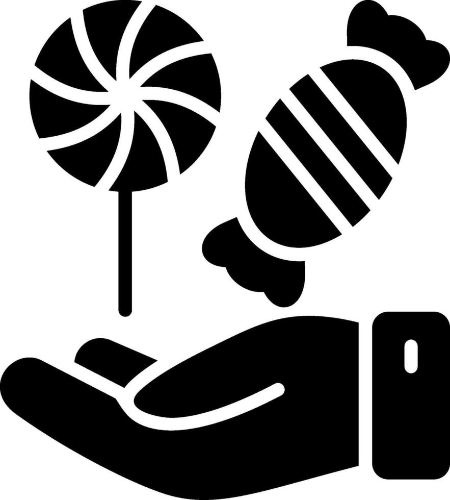 Candy Glyph Icon Design vector