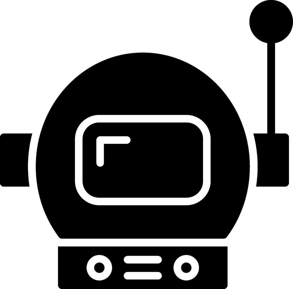 Astronaut Helmet Glyph Icon Design vector