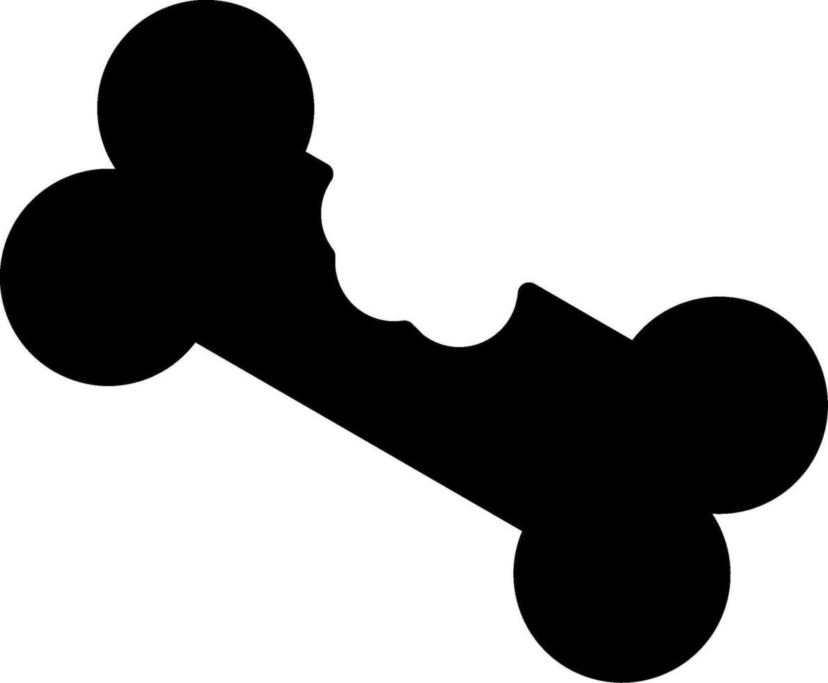 Dog Biscuit Glyph Icon Design vector