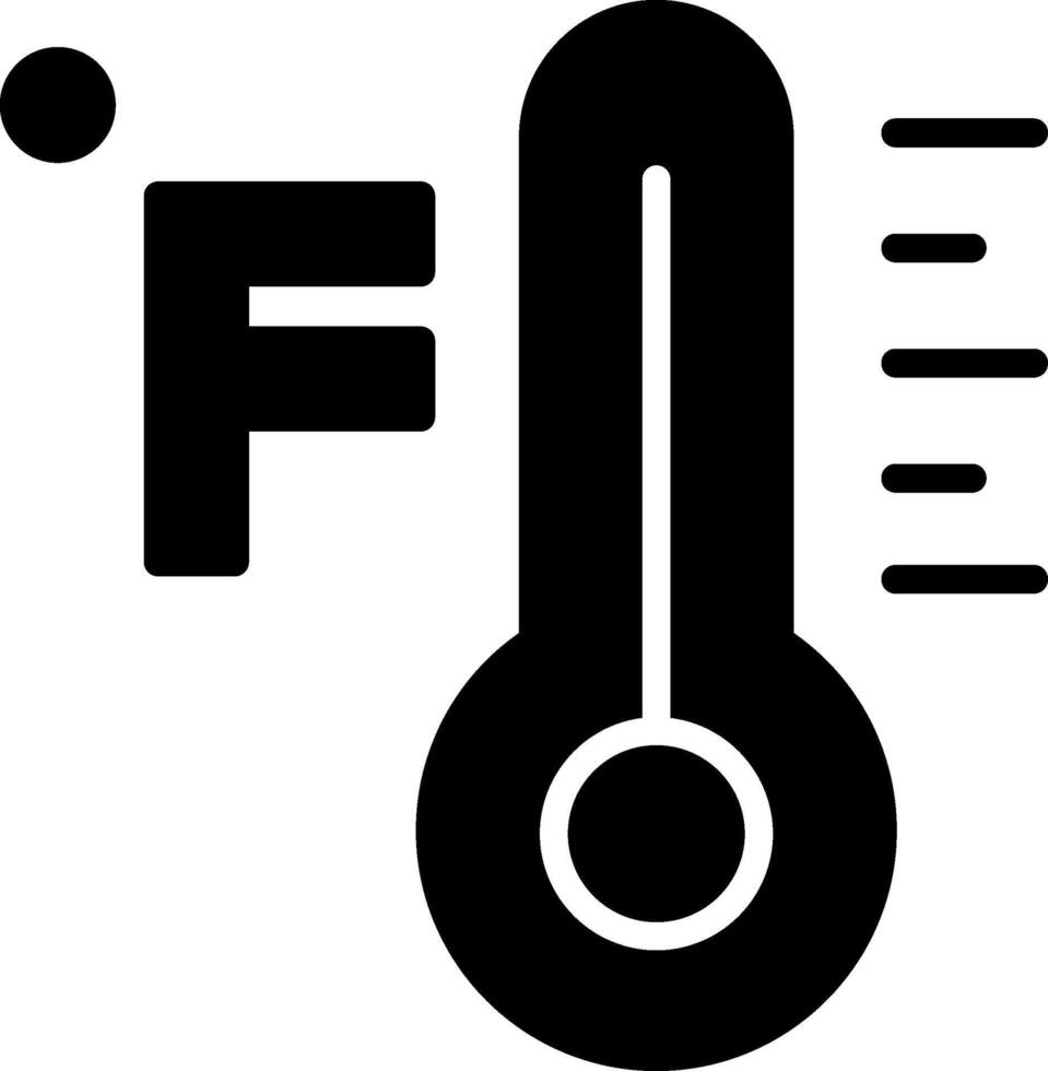 Fahrenheit Glyph Icon Design vector