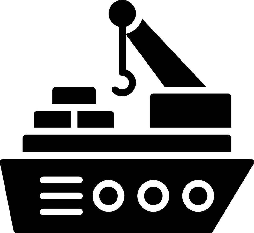 Ship Glyph Icon Design vector