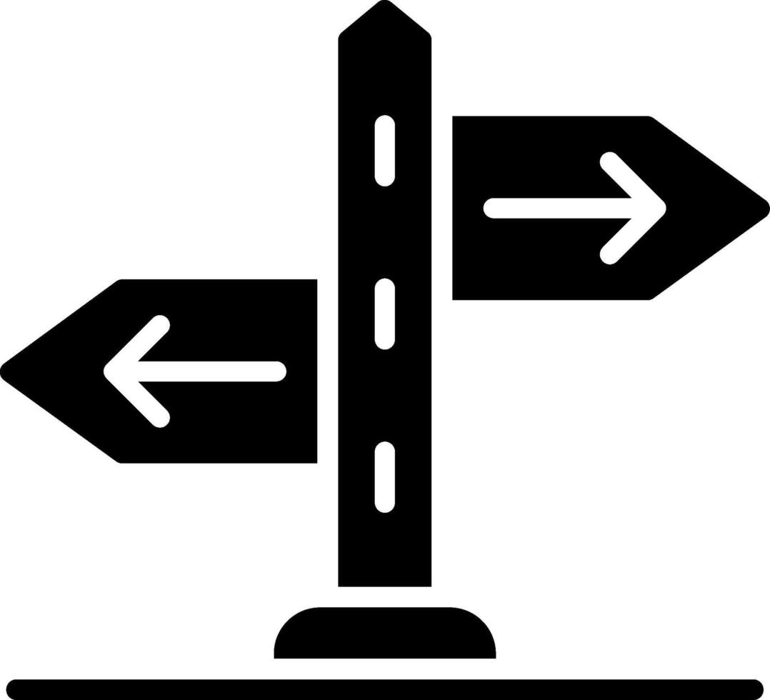 Sign Post Glyph Icon Design vector
