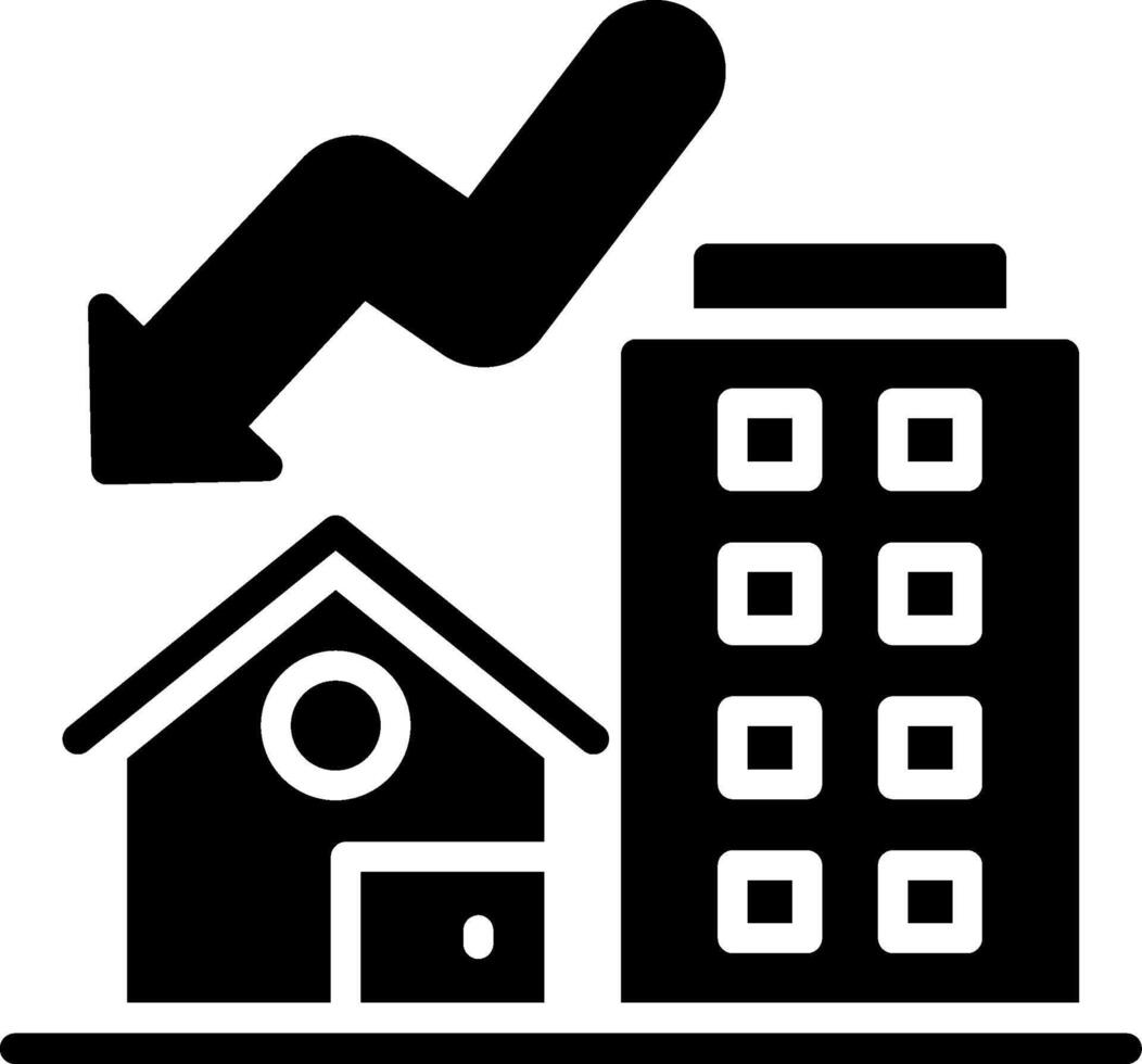 Real Estate Glyph Icon Design vector