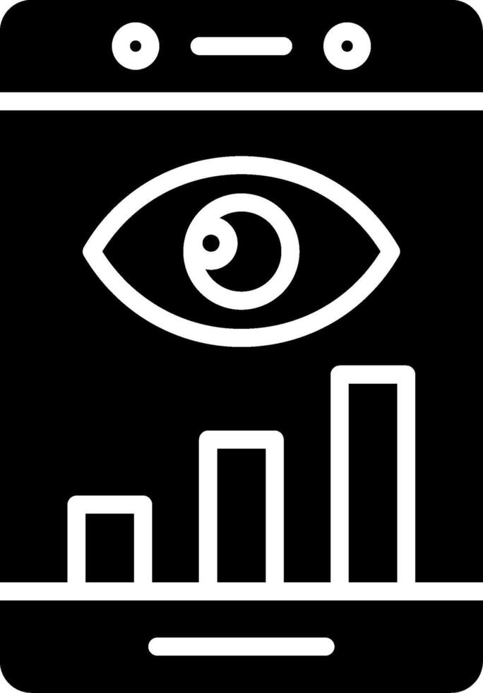 Vision Glyph Icon Design vector
