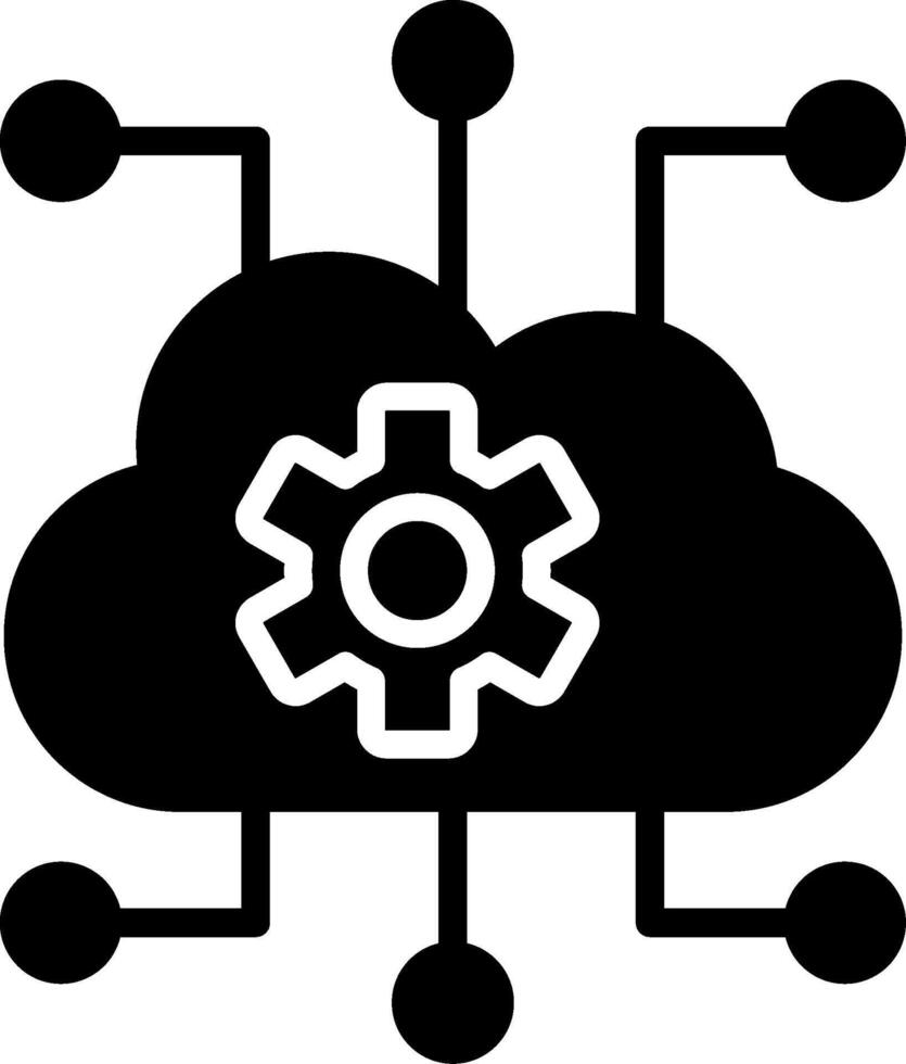 Cloud Glyph Icon Design vector