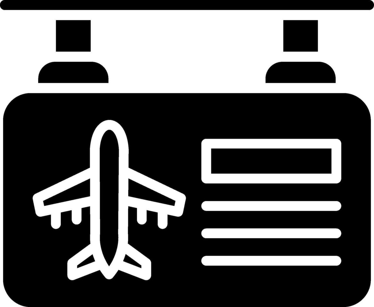 Flight Information Glyph Icon Design vector
