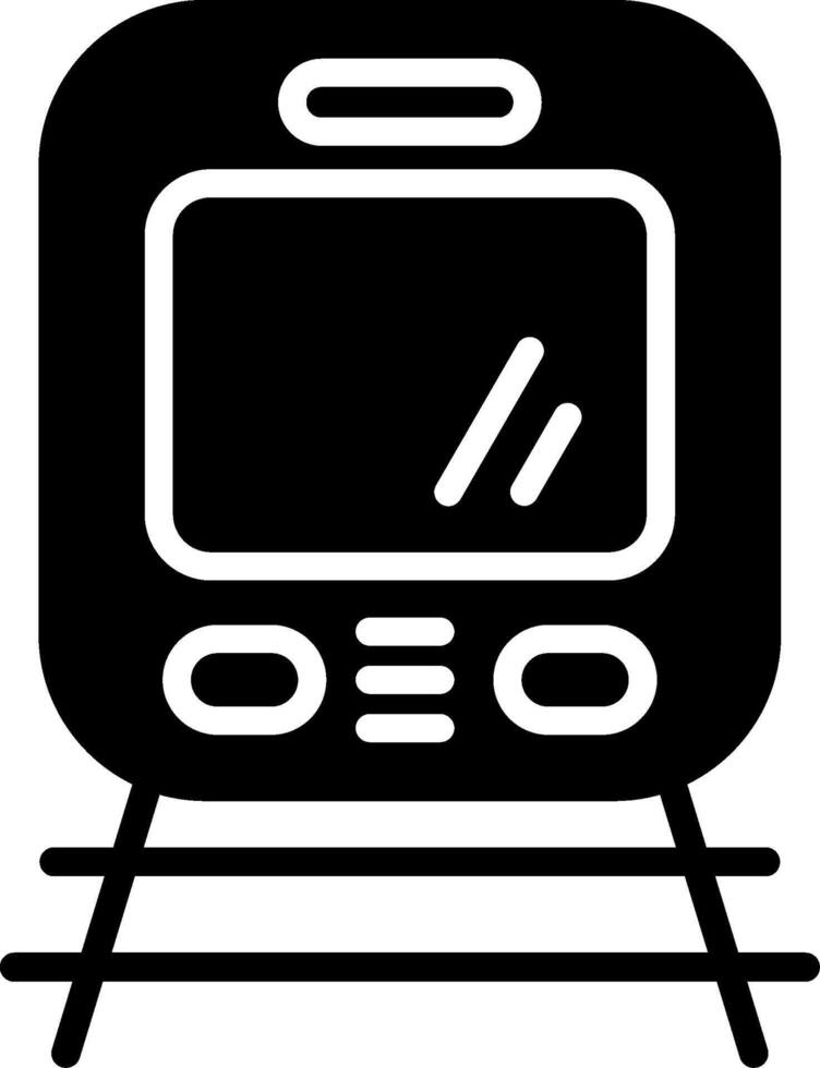 Metro Glyph Icon Design vector