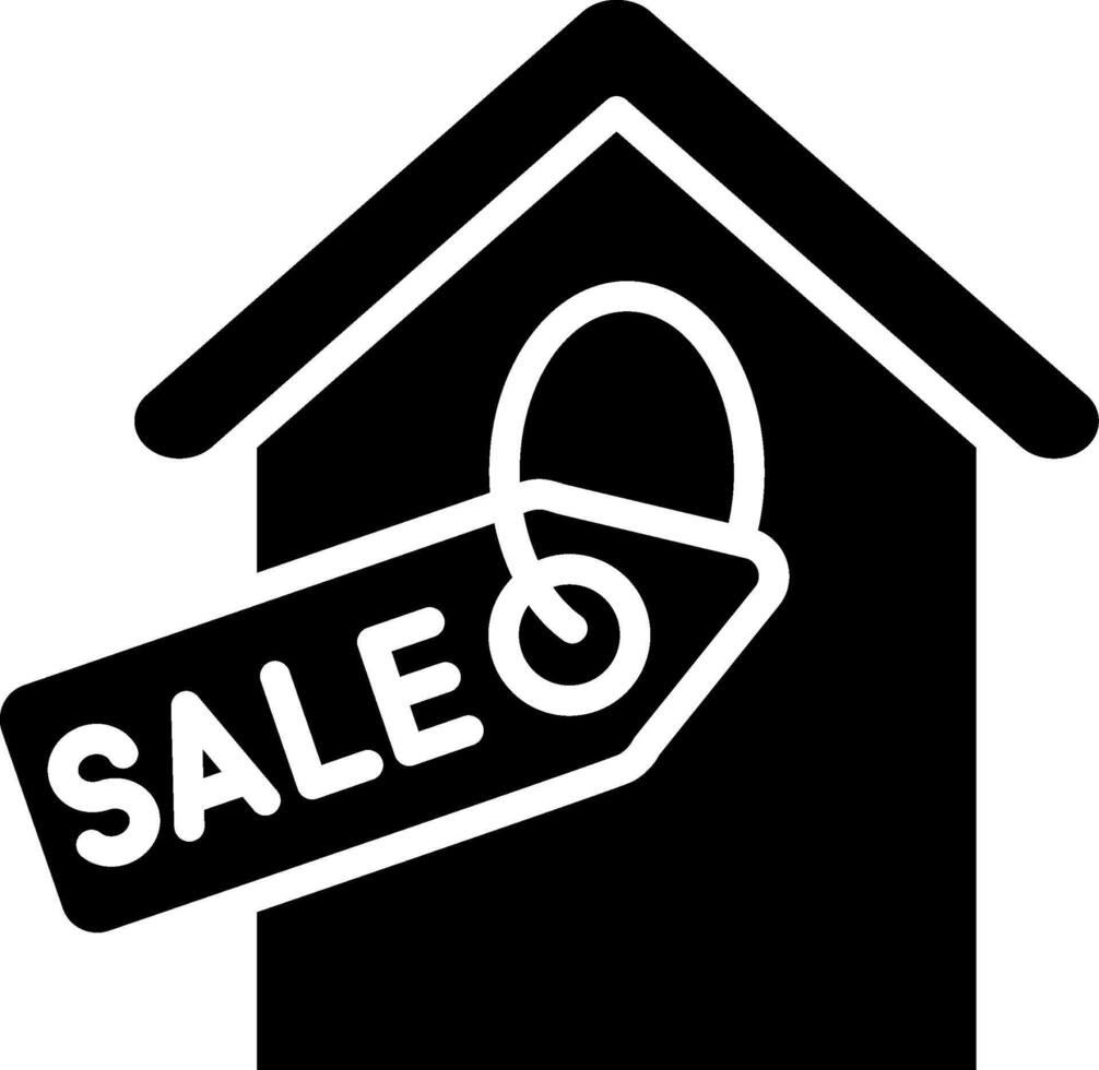 Property Sale Glyph Icon Design vector