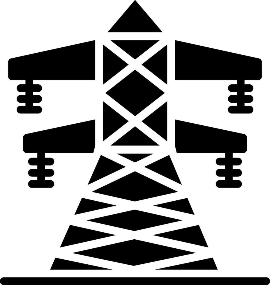 Transmission Tower Glyph Icon Design vector