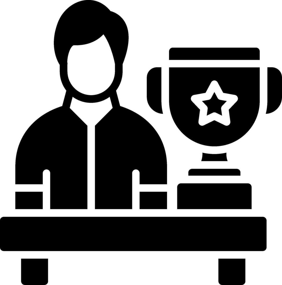 Winner Glyph Icon Design vector