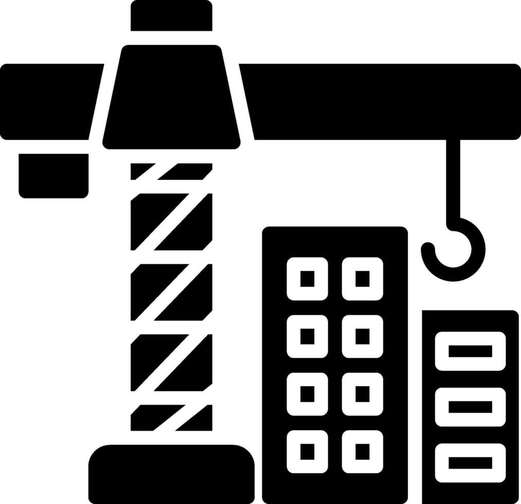 Construction Glyph Icon Design vector