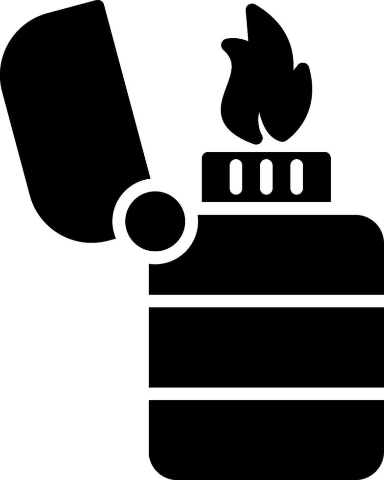 Lighter Glyph Icon Design vector