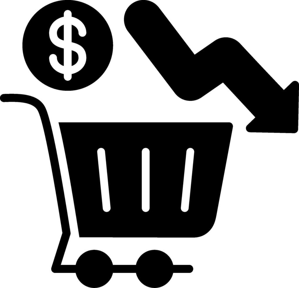 Shopping Glyph Icon Design vector