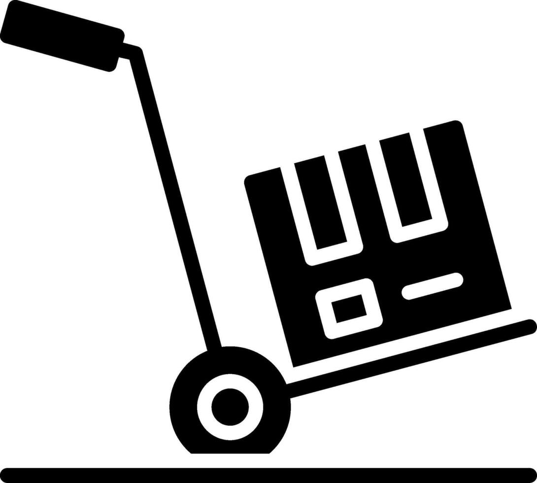 Trolley Glyph Icon Design vector