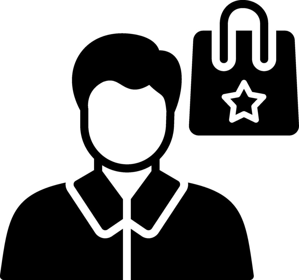 Customer Glyph Icon Design vector