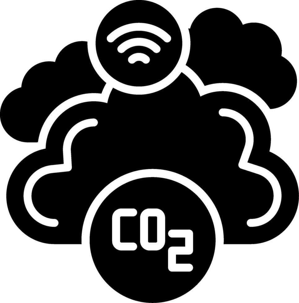 Co2 Glyph Icon Design vector