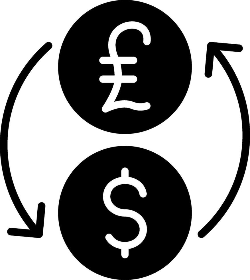 Exchange Glyph Icon Design vector