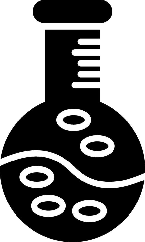 Flask Glyph Icon Design vector