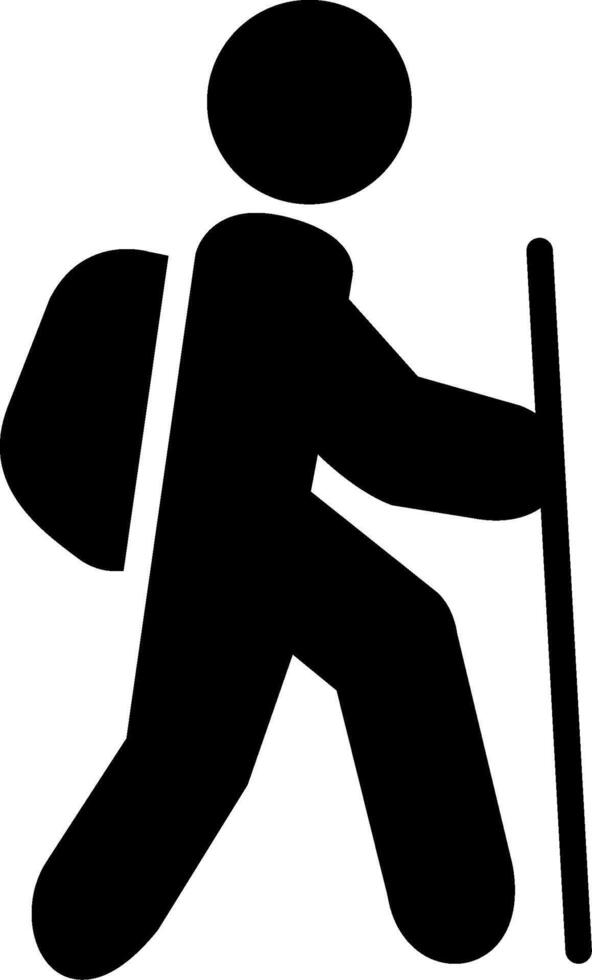 Tourist Glyph Icon Design vector
