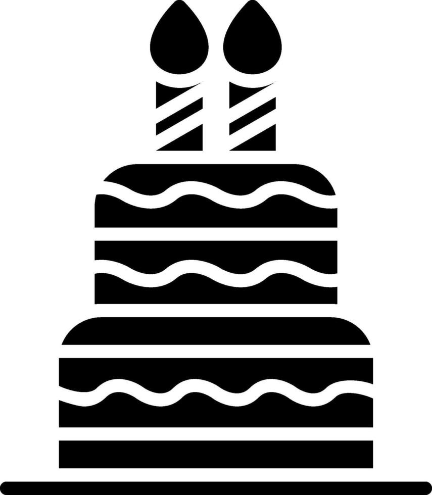Cake Glyph Icon Design vector