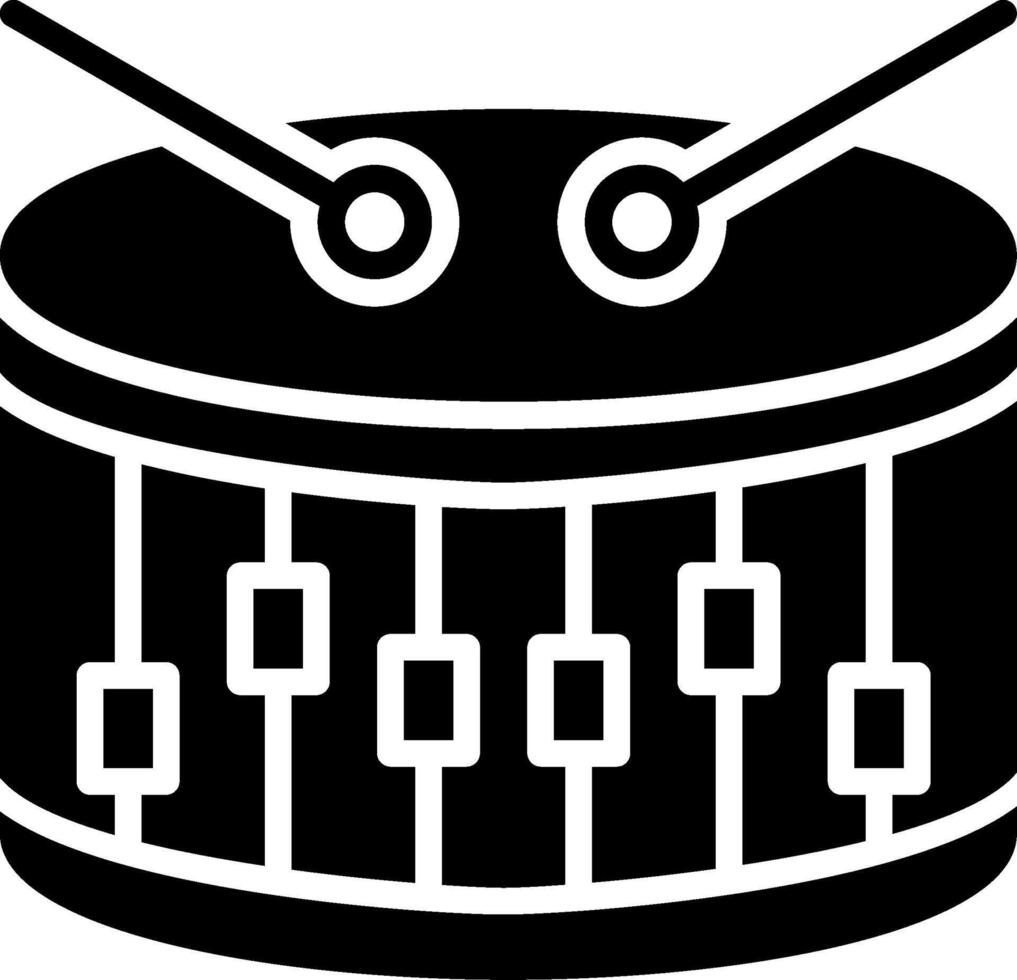 Drum Glyph Icon Design vector