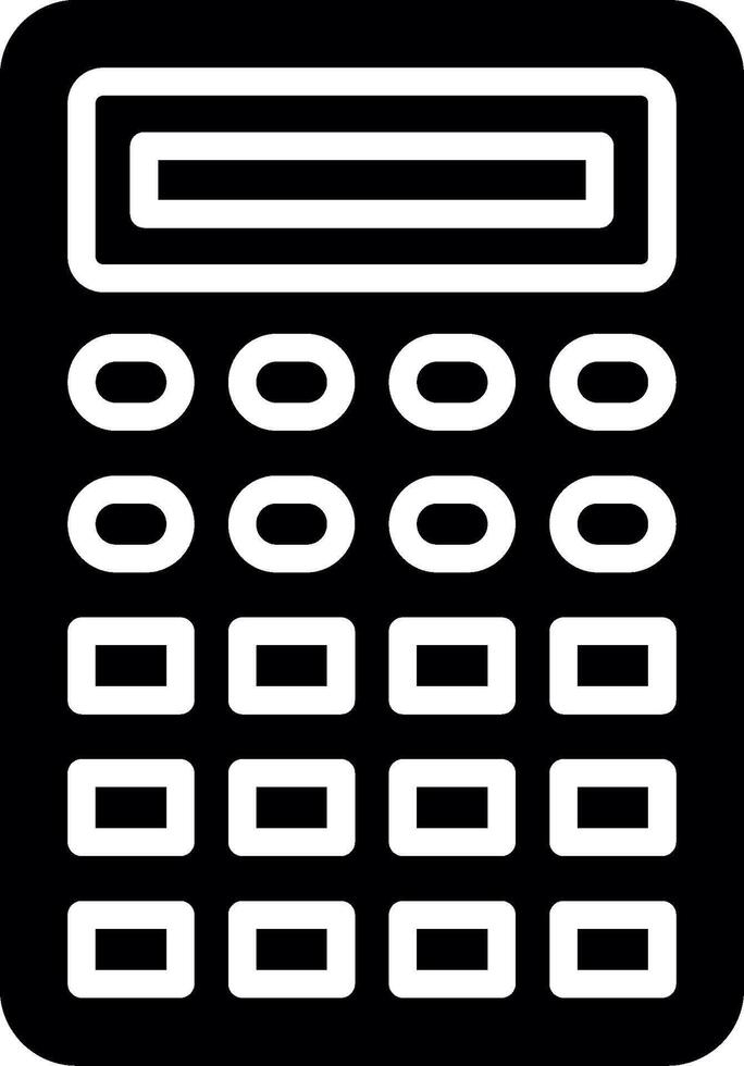 Calculator Glyph Icon Design vector