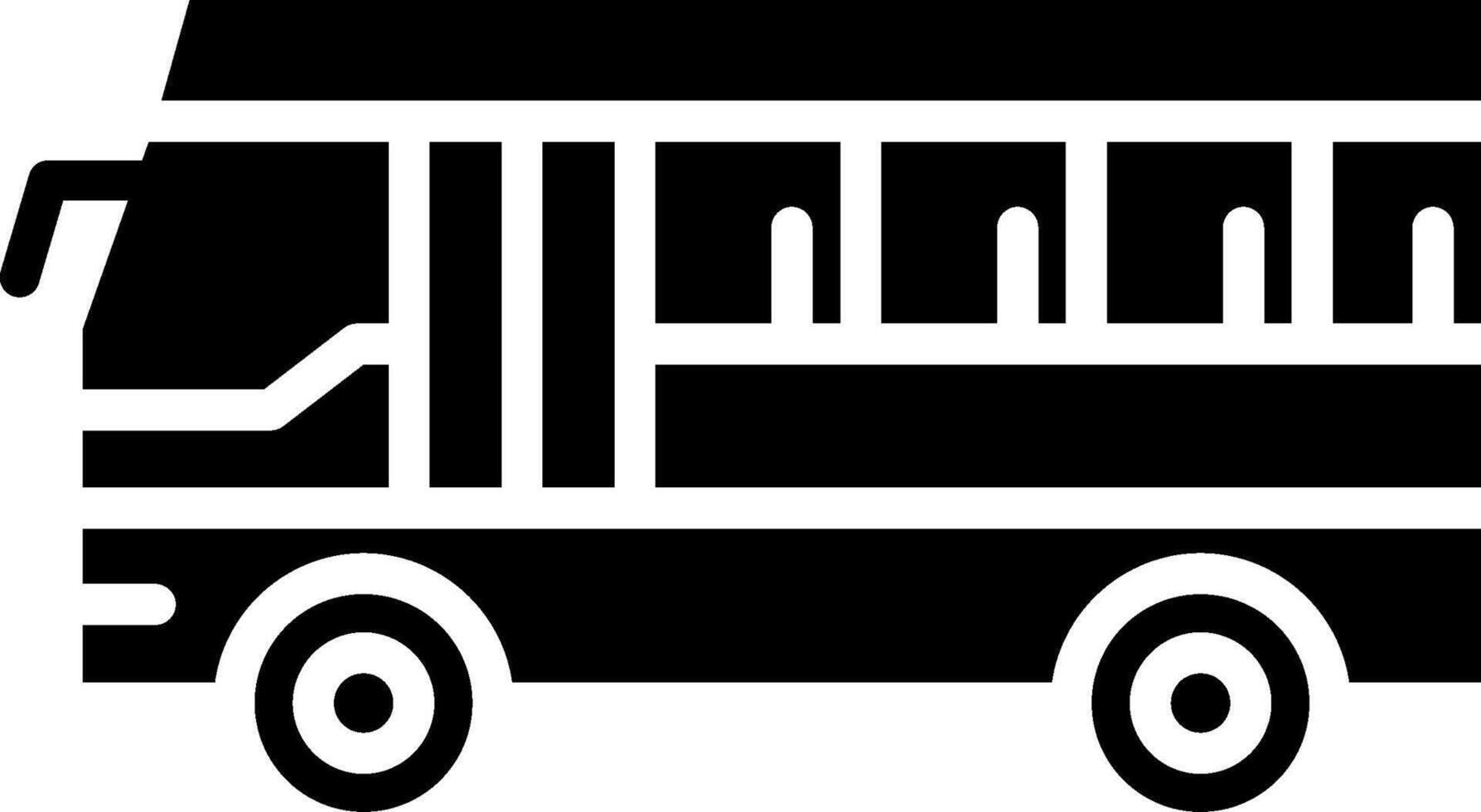 Bus Glyph Icon Design vector