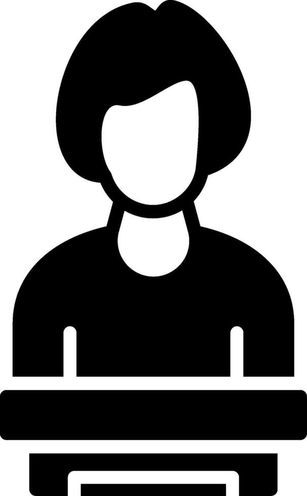 Employee Glyph Icon Design vector