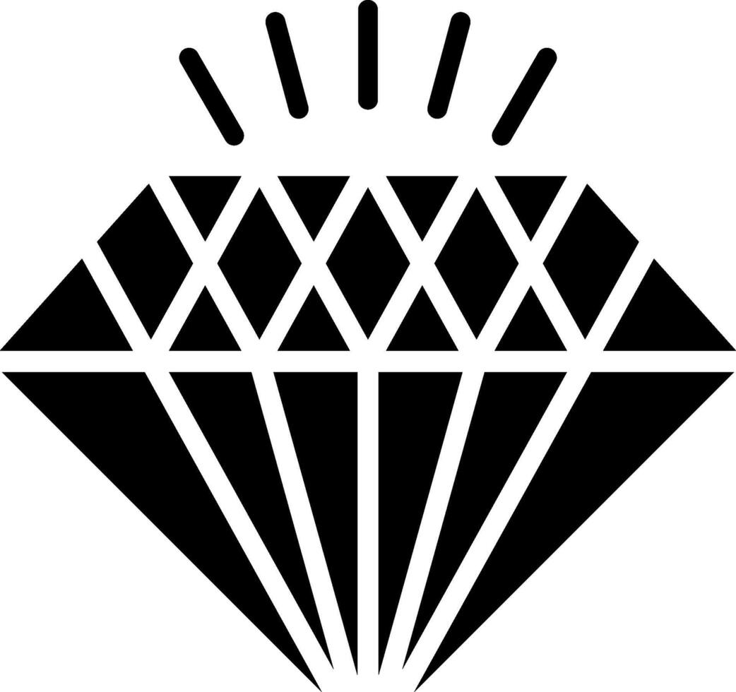 Diamond Glyph Icon Design vector
