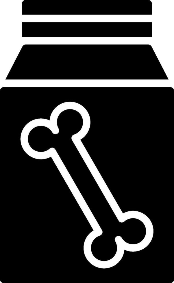 Dog Food Glyph Icon Design vector