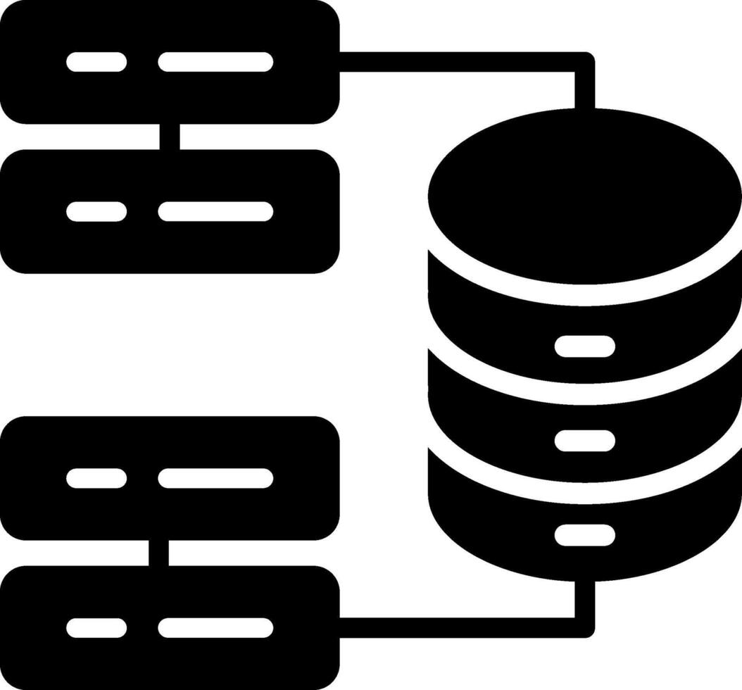 Database Glyph Icon Design vector