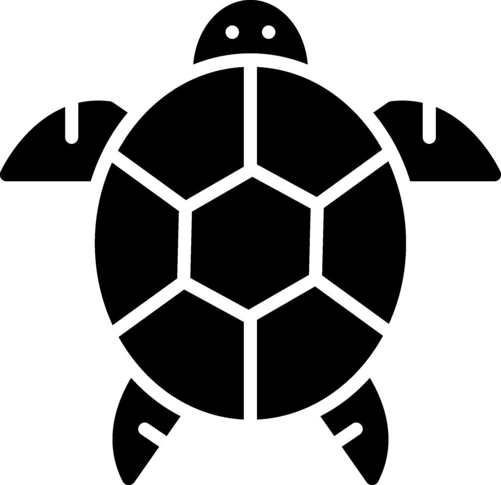 Turtle Glyph Icon Design vector
