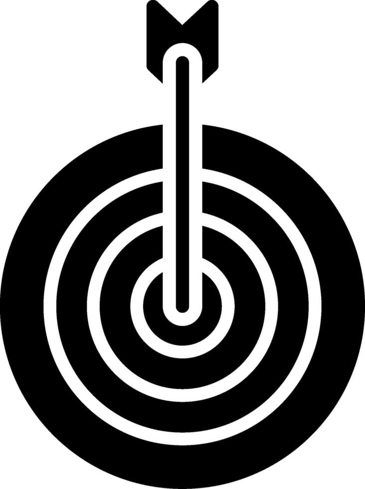 Mission Glyph Icon Design vector