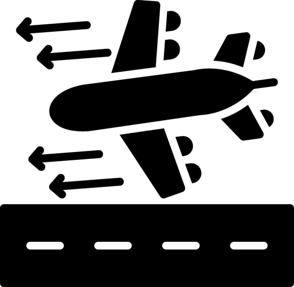 Arrival Glyph Icon Design vector