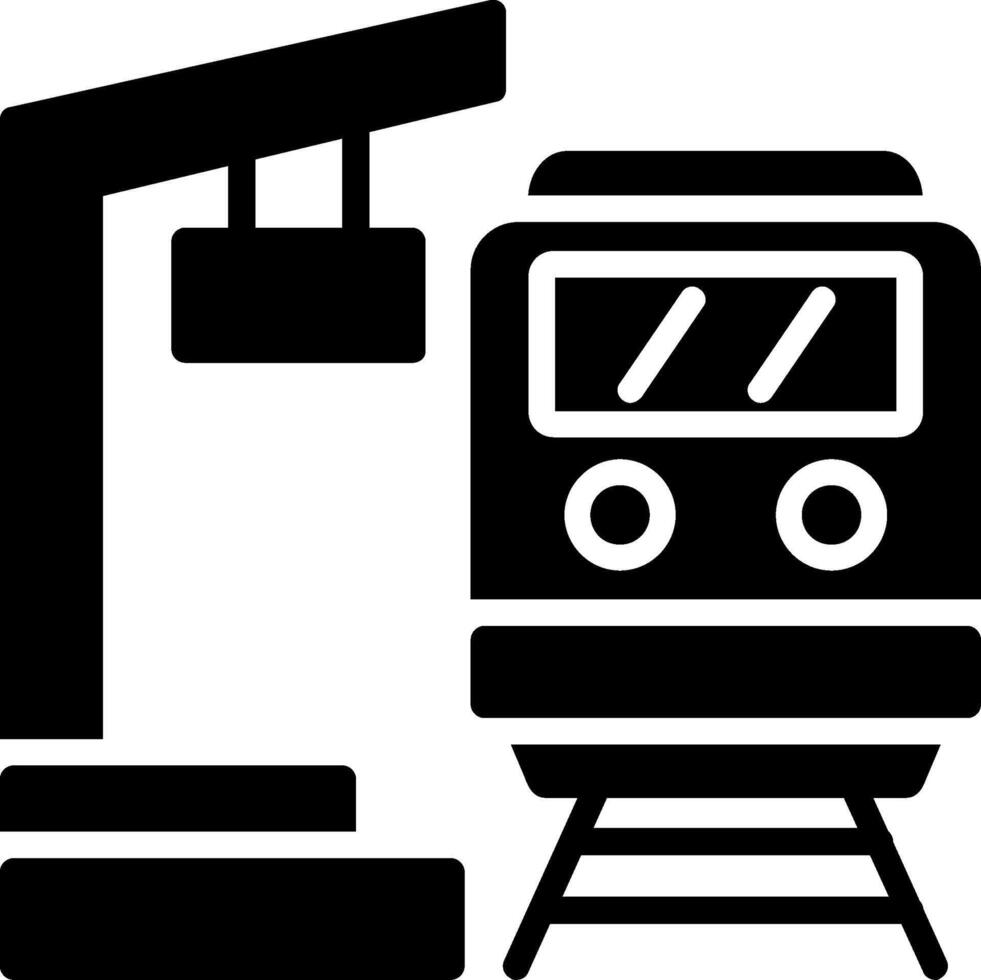 Platform Glyph Icon Design vector