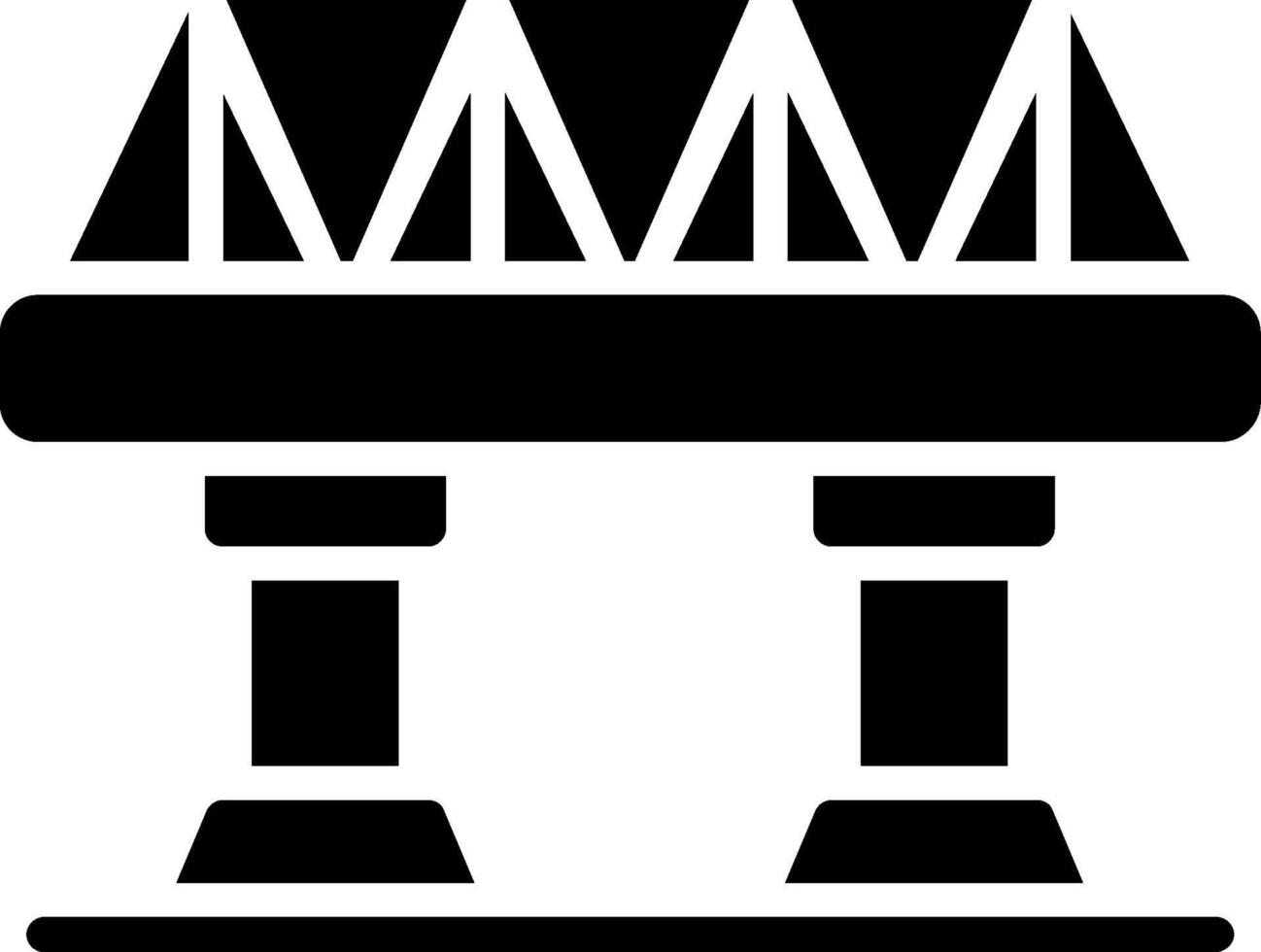 Bridge Glyph Icon Design vector