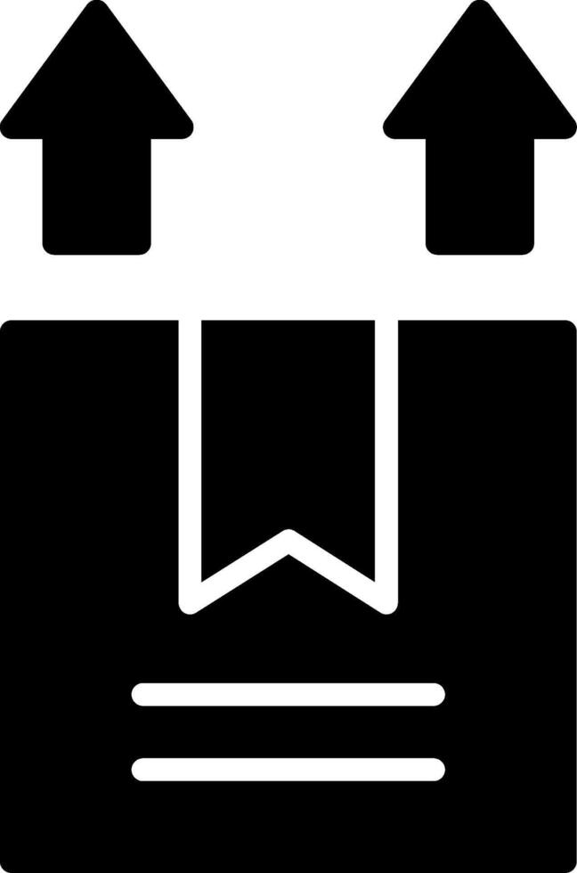 Unpack Glyph Icon Design vector