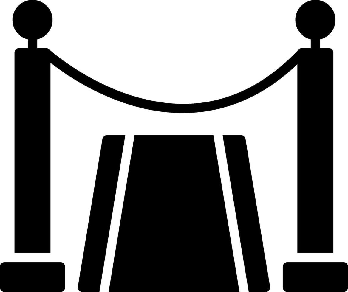 Red Carpet Glyph Icon Design vector