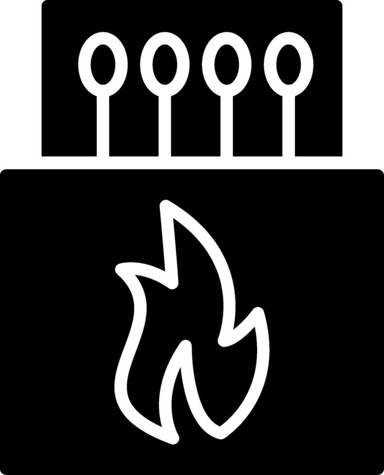Matches Glyph Icon Design vector