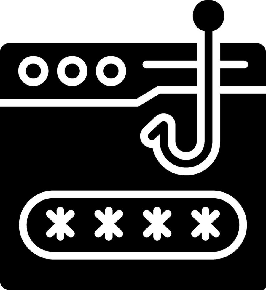 Phishing Glyph Icon Design vector